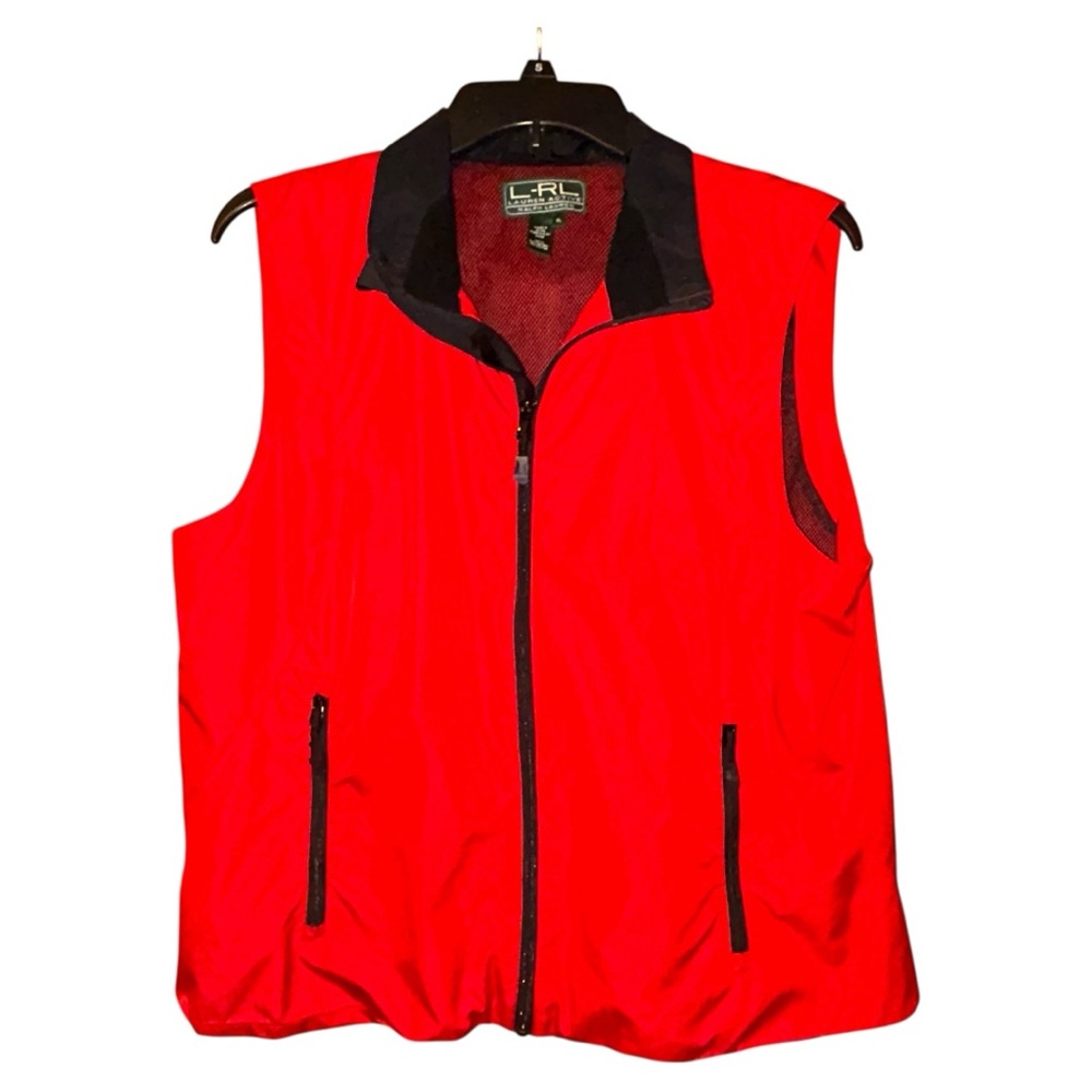 Lauren Ralph Lauren Active Red Vest Lightweight Mesh Lined Women’s XL Sporty